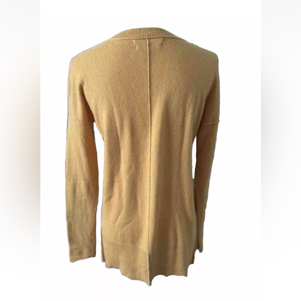 Tahari Pure Luxe Cashmere Women's Yellow Sweater Pullover Crew Neck Size S - Picture 6 of 11